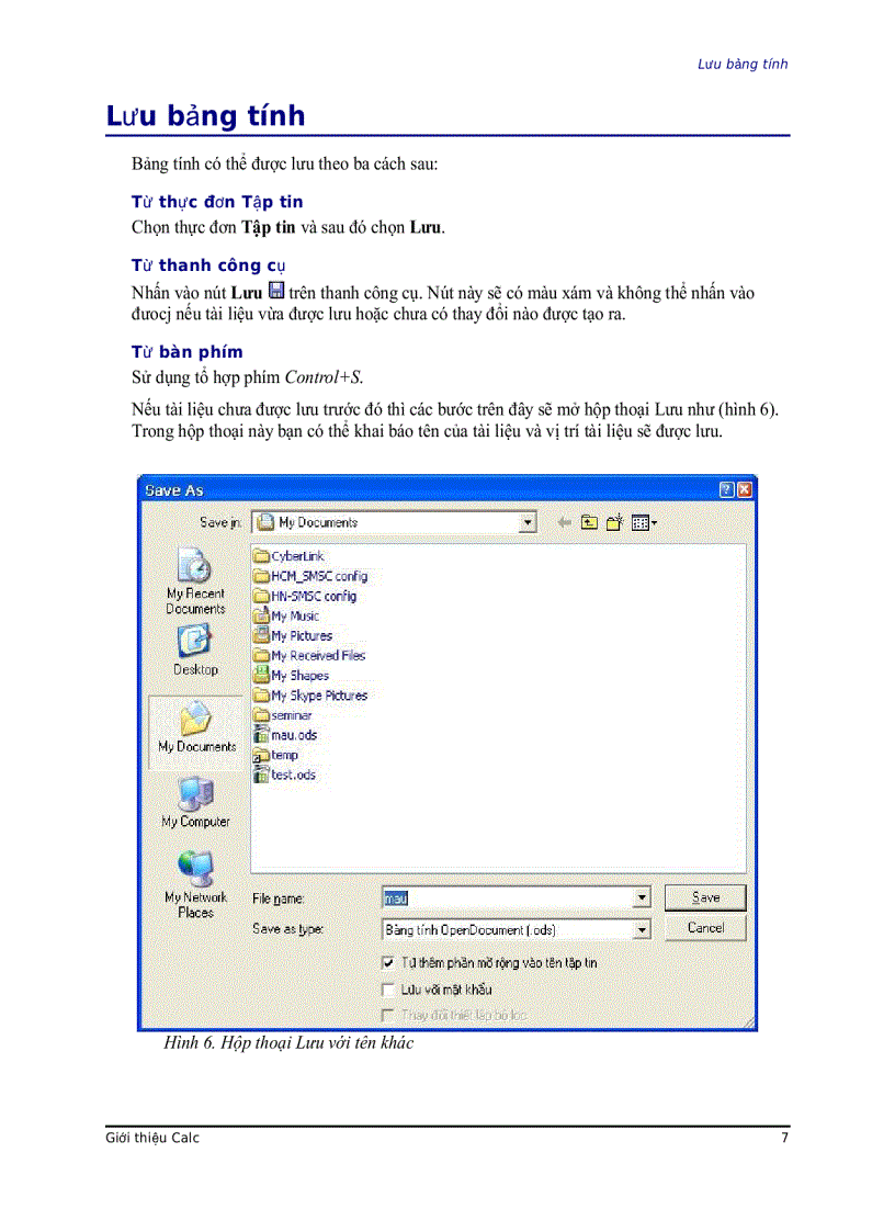 image for page Sử dụng bảng tính trong Ope nOffi ce org