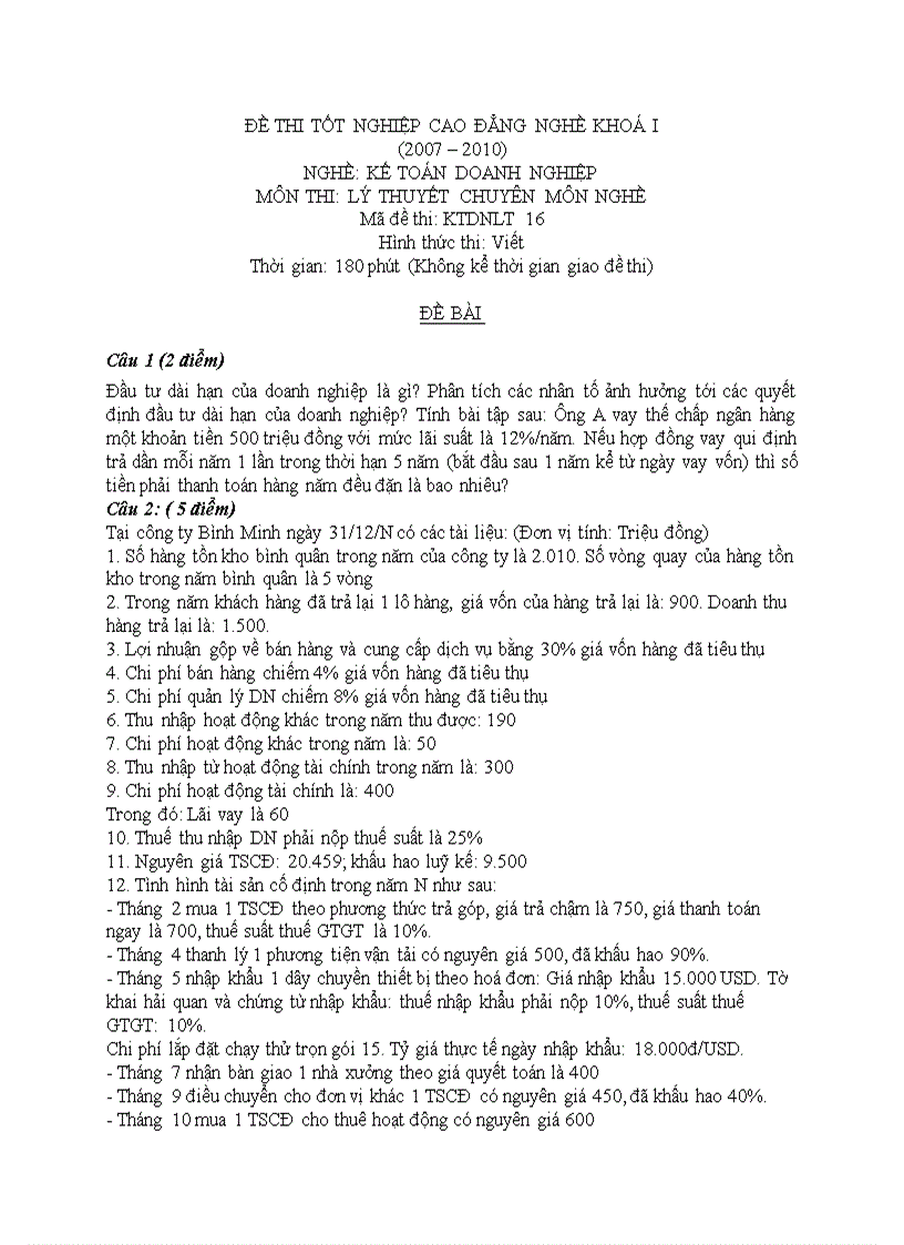image for page Đề thi lý thuyết kế toán doanh nghiệp 2