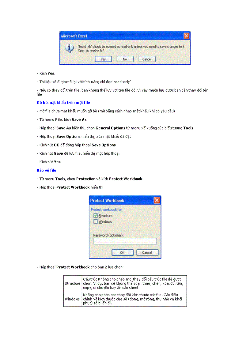 image for page MS Excel Bài 9 Bảo vệ bảng tính và file Excel