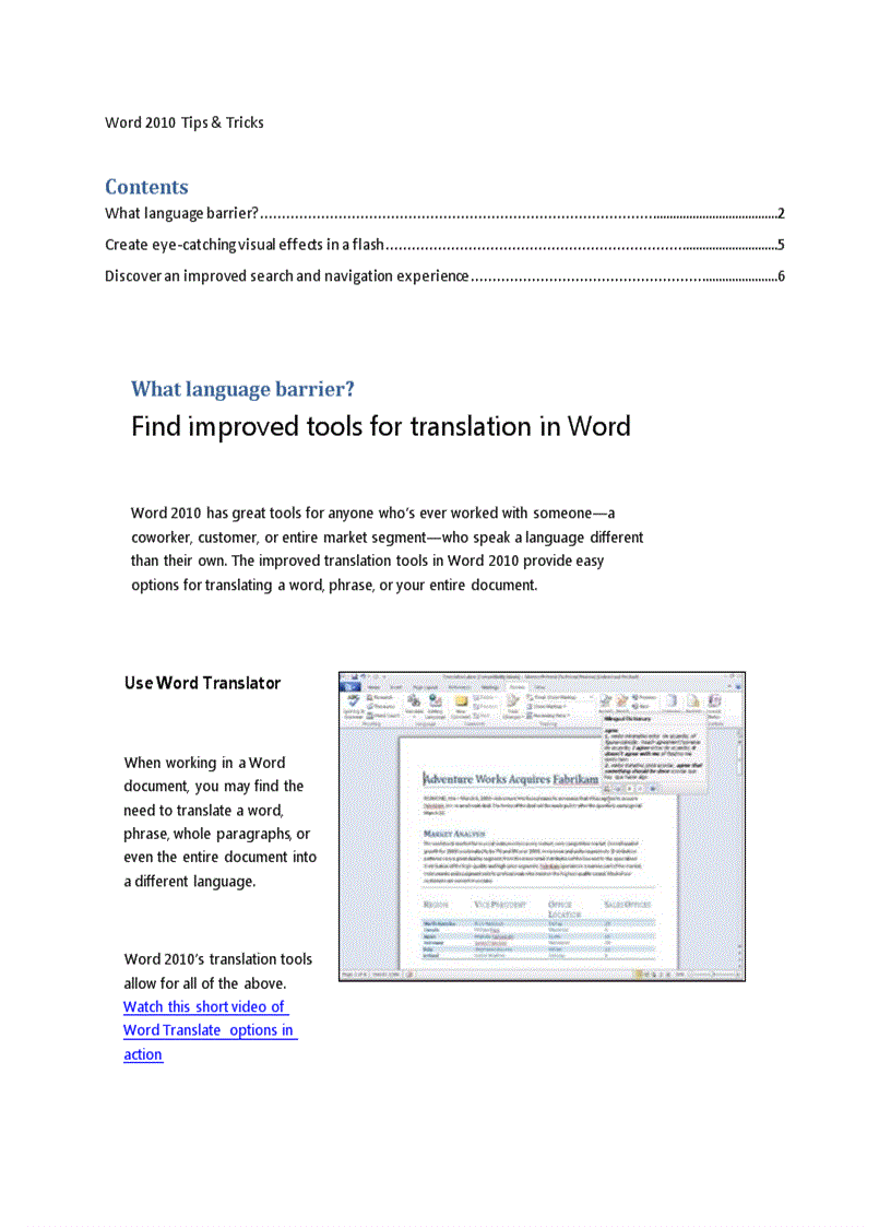 image for page Word 2010 Tips Tricks