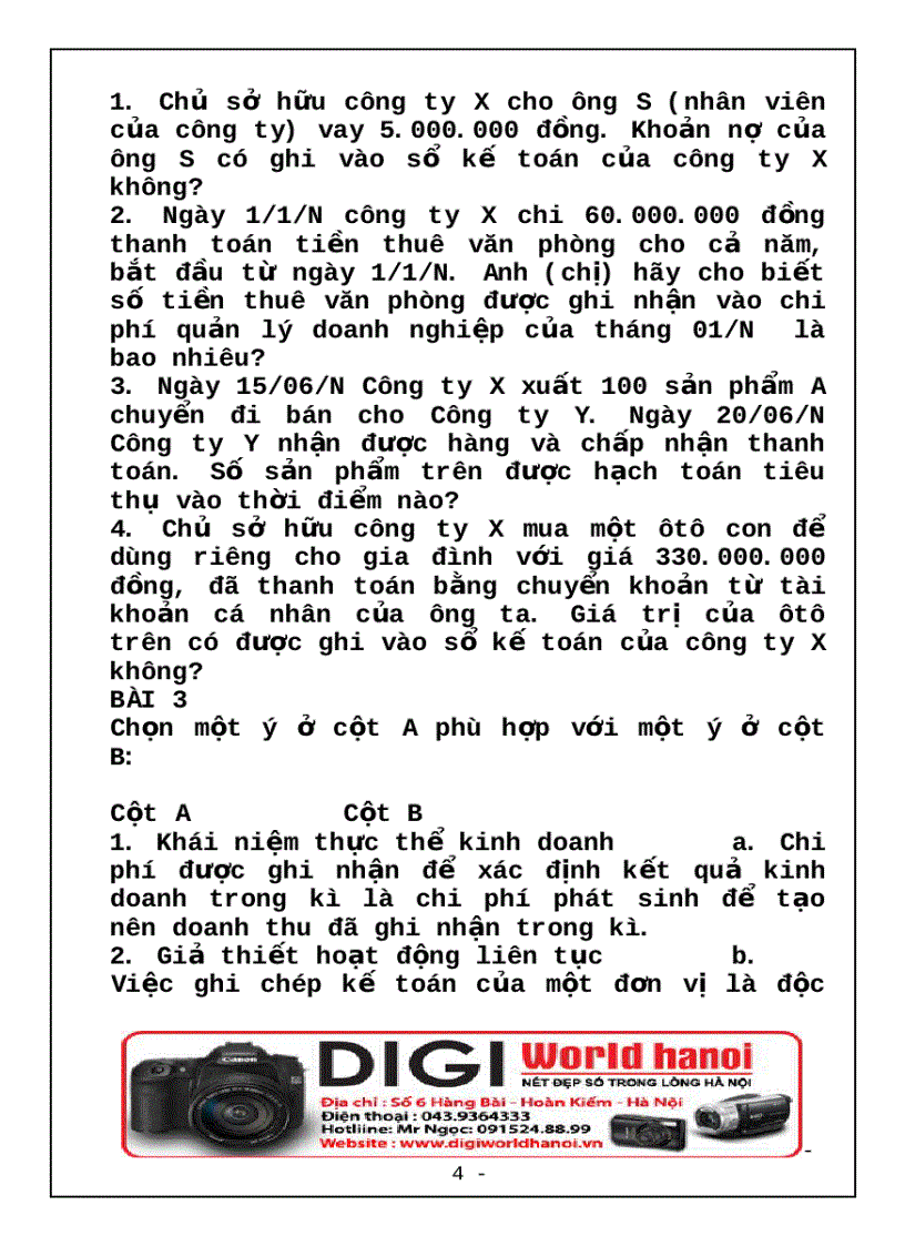 image for page Bài tập nguyên lý kế toán 6