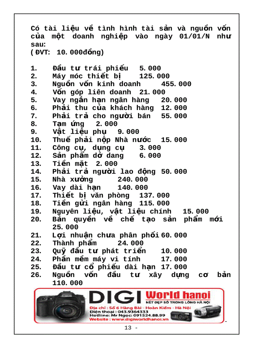 image for page Bài tập nguyên lý kế toán 6