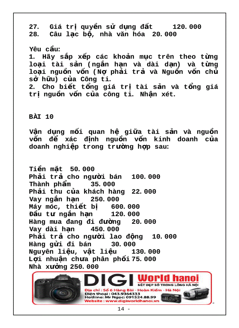 image for page Bài tập nguyên lý kế toán 6