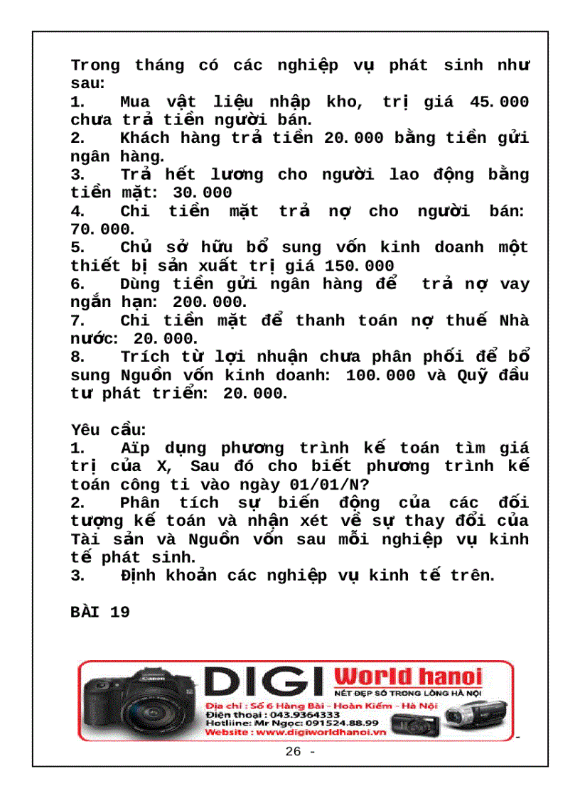 image for page Bài tập nguyên lý kế toán 6