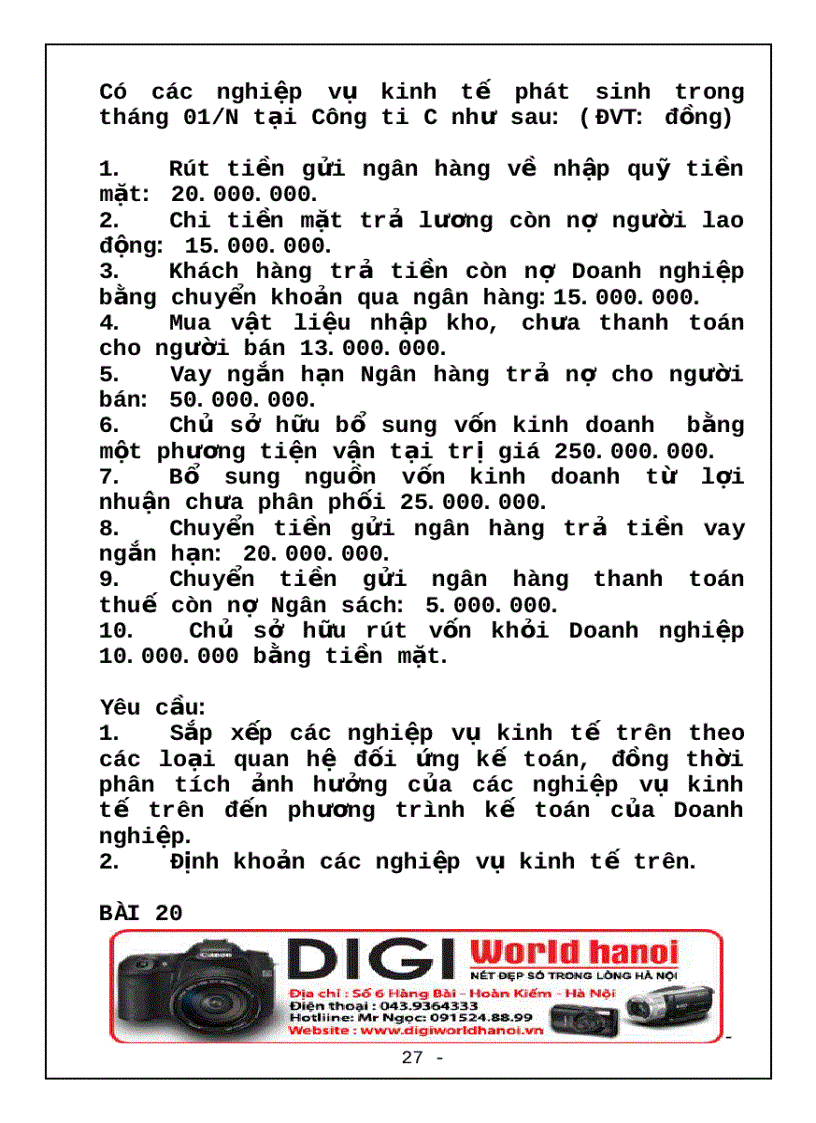 image for page Bài tập nguyên lý kế toán 6