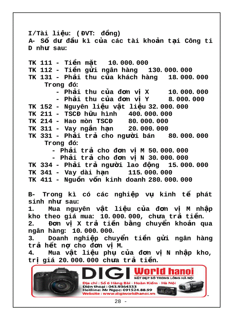 image for page Bài tập nguyên lý kế toán 6