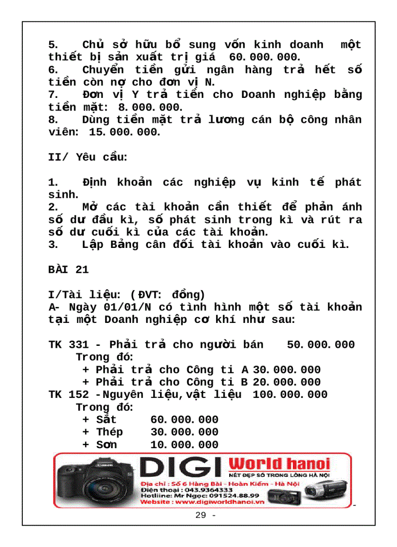 image for page Bài tập nguyên lý kế toán 6