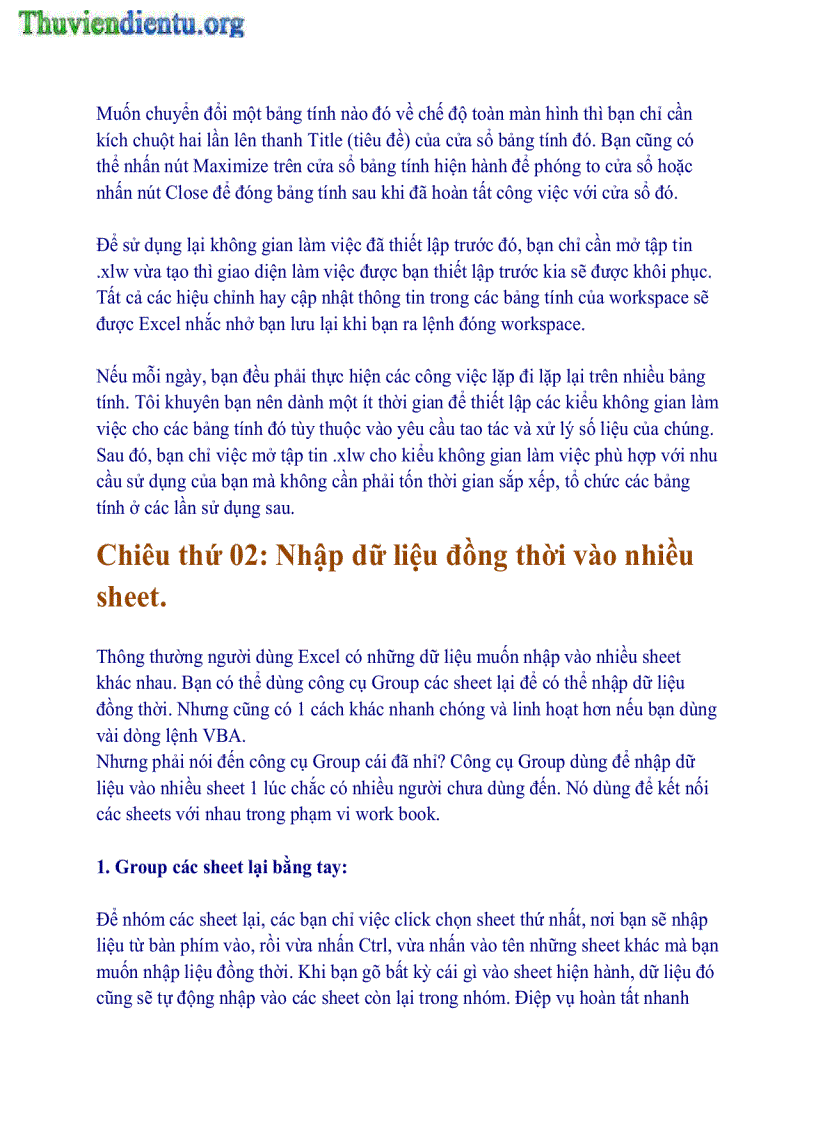 image for page Những tuyệt chiêu trong Excel