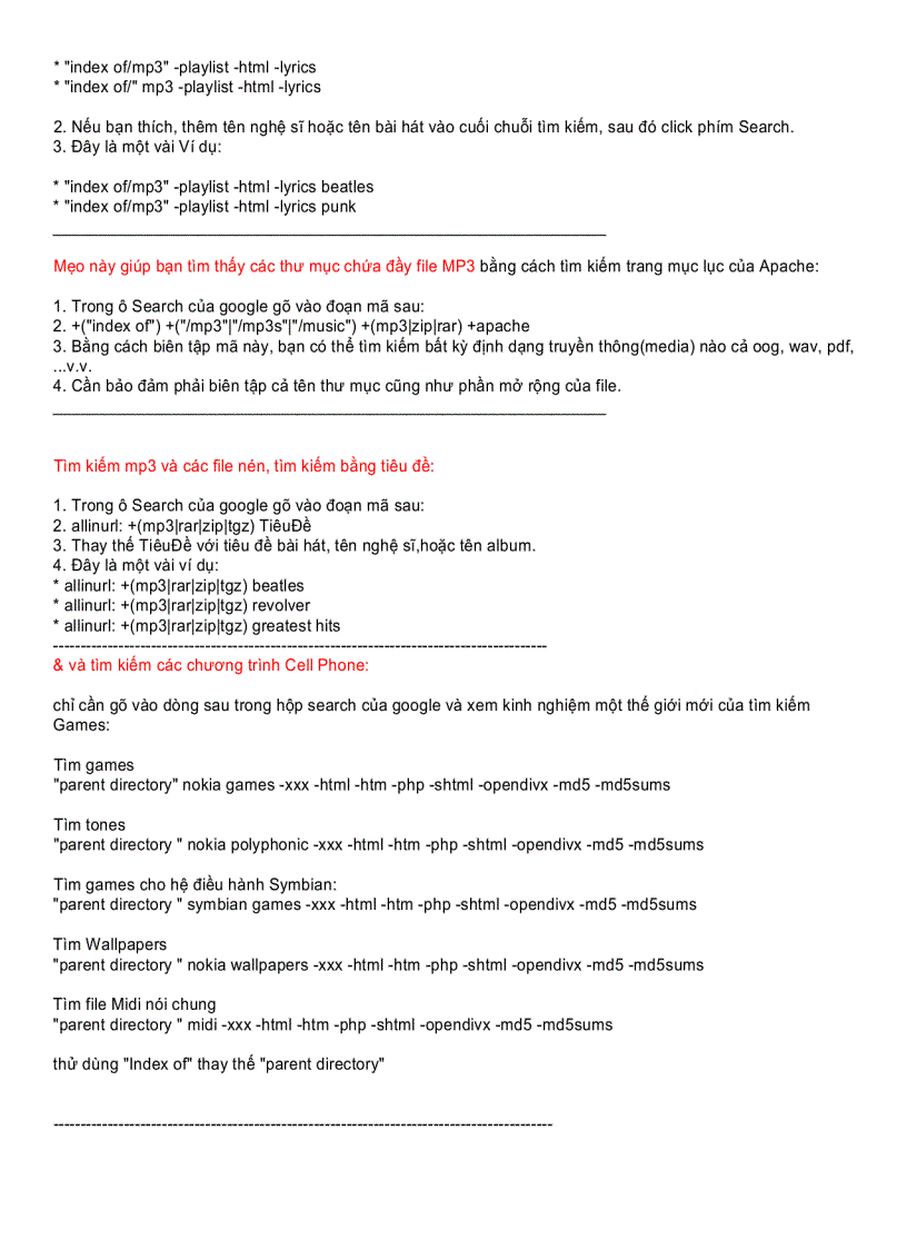 image for page Các lệnh tìm kiếm thông dụng trong Google