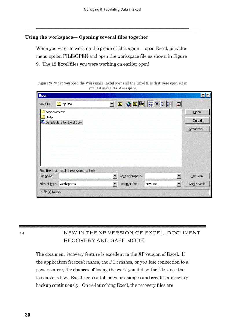 image for page Managing Tabulating Data in Excel