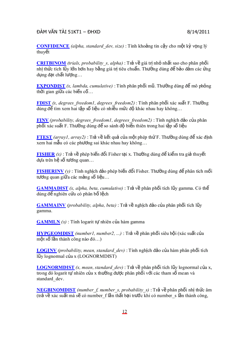 image for page Các hàm củaexcel