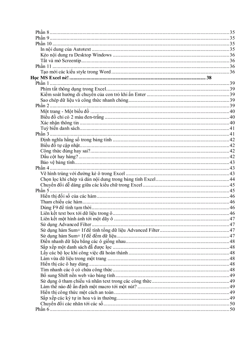 image for page Các thủ thuật từ cơ bản đến nâng cao Word và Excel