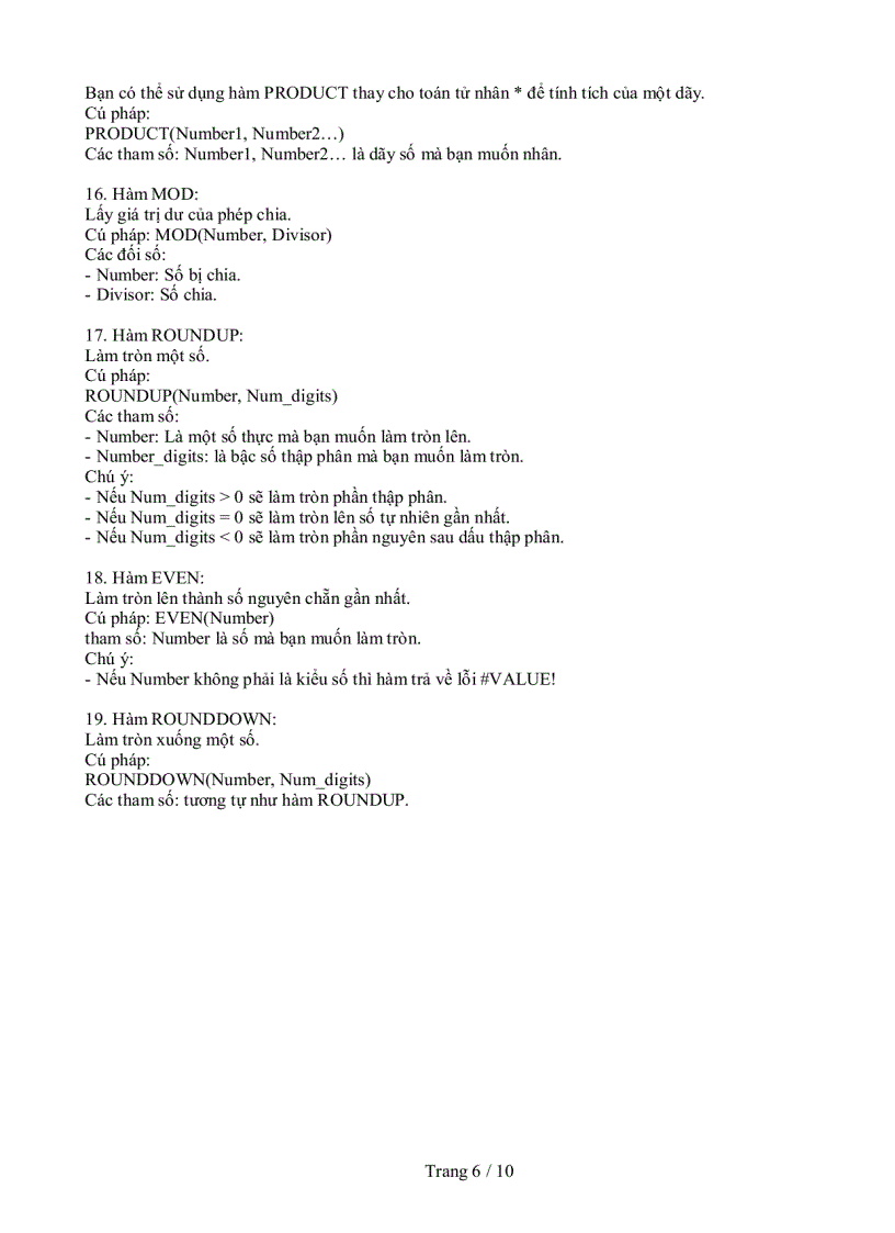 image for page Tổng kết hàm thông dụng trong microsoft excel