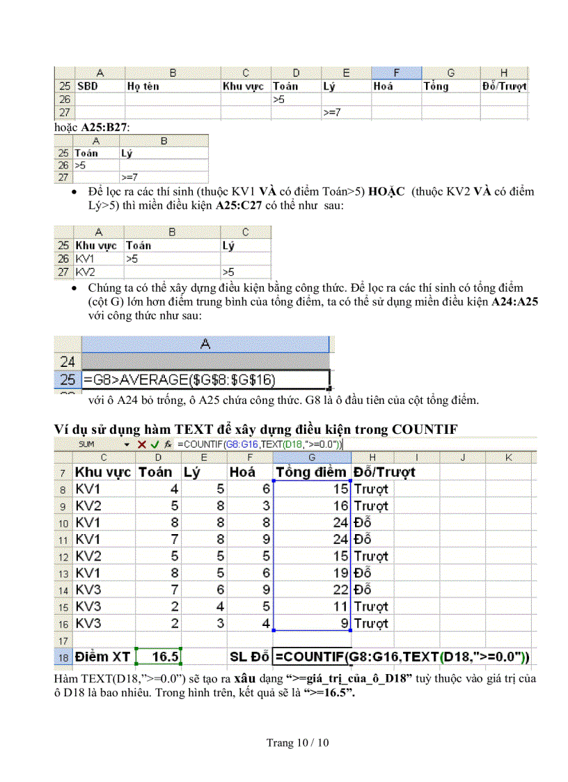 image for page Tổng kết hàm thông dụng trong microsoft excel