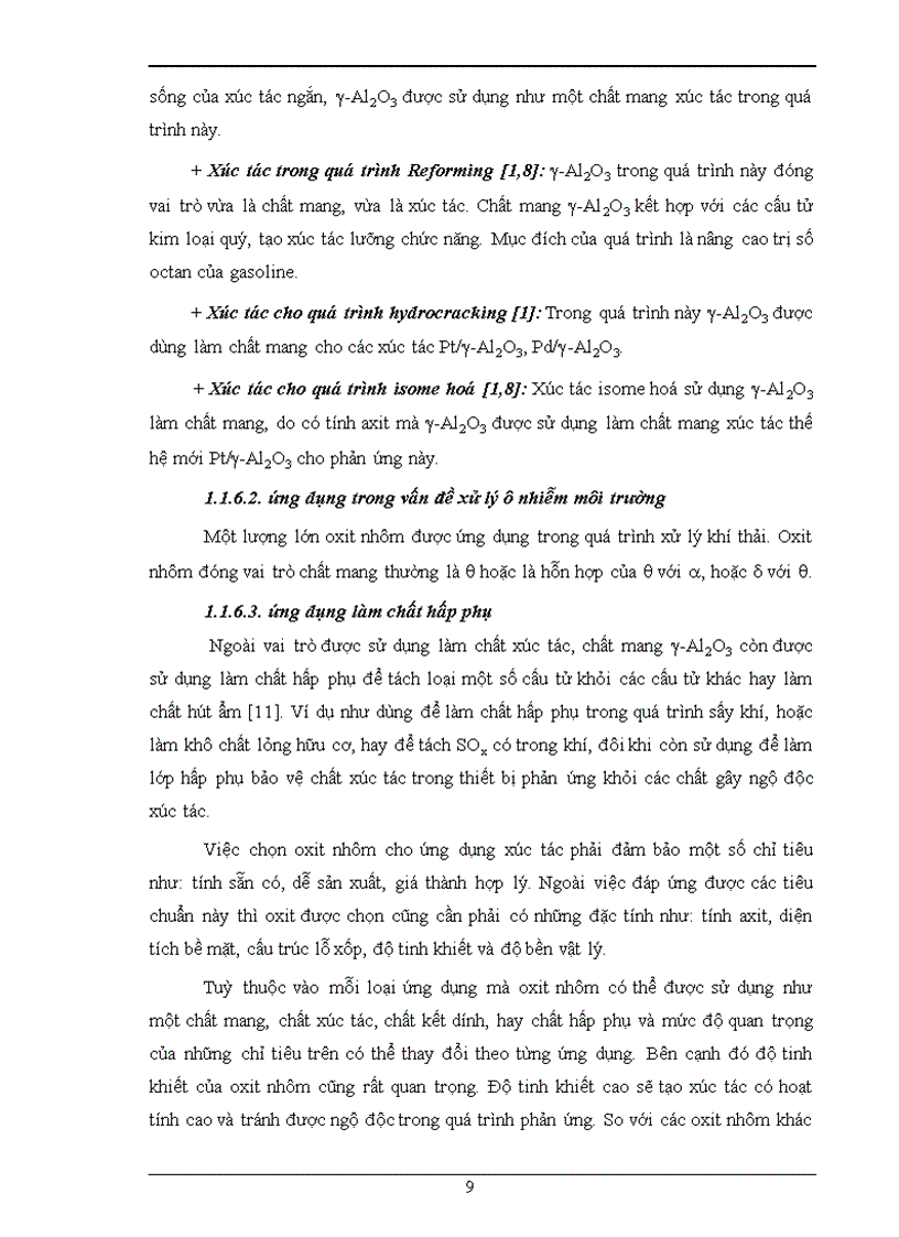 image for page Điều chế nhôm oxyt có bề mặt riêng cao ứng dụng làm chất mang xúc tác