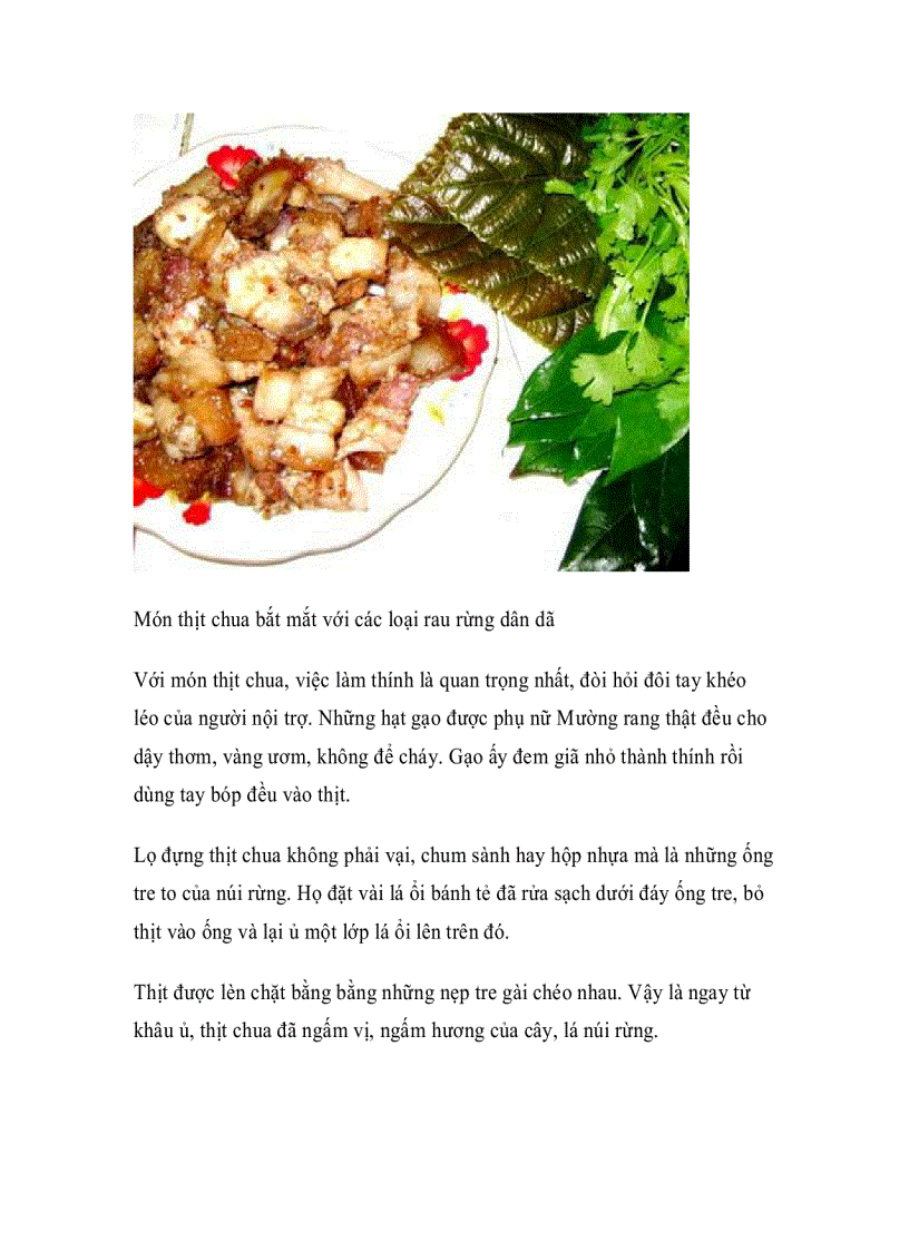 image for page Thịt chua Món quà của phụ nữ Mường