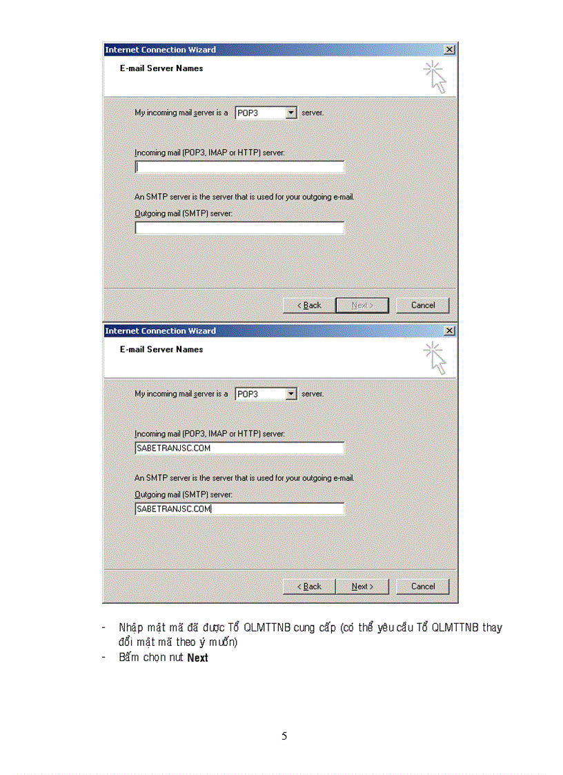 image for page Bảng hướng dẫn sử dụng outlook express