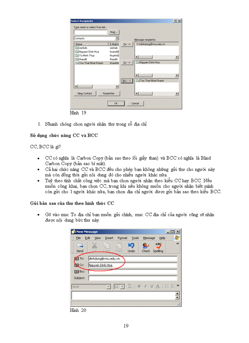 image for page Bảng hướng dẫn sử dụng outlook express