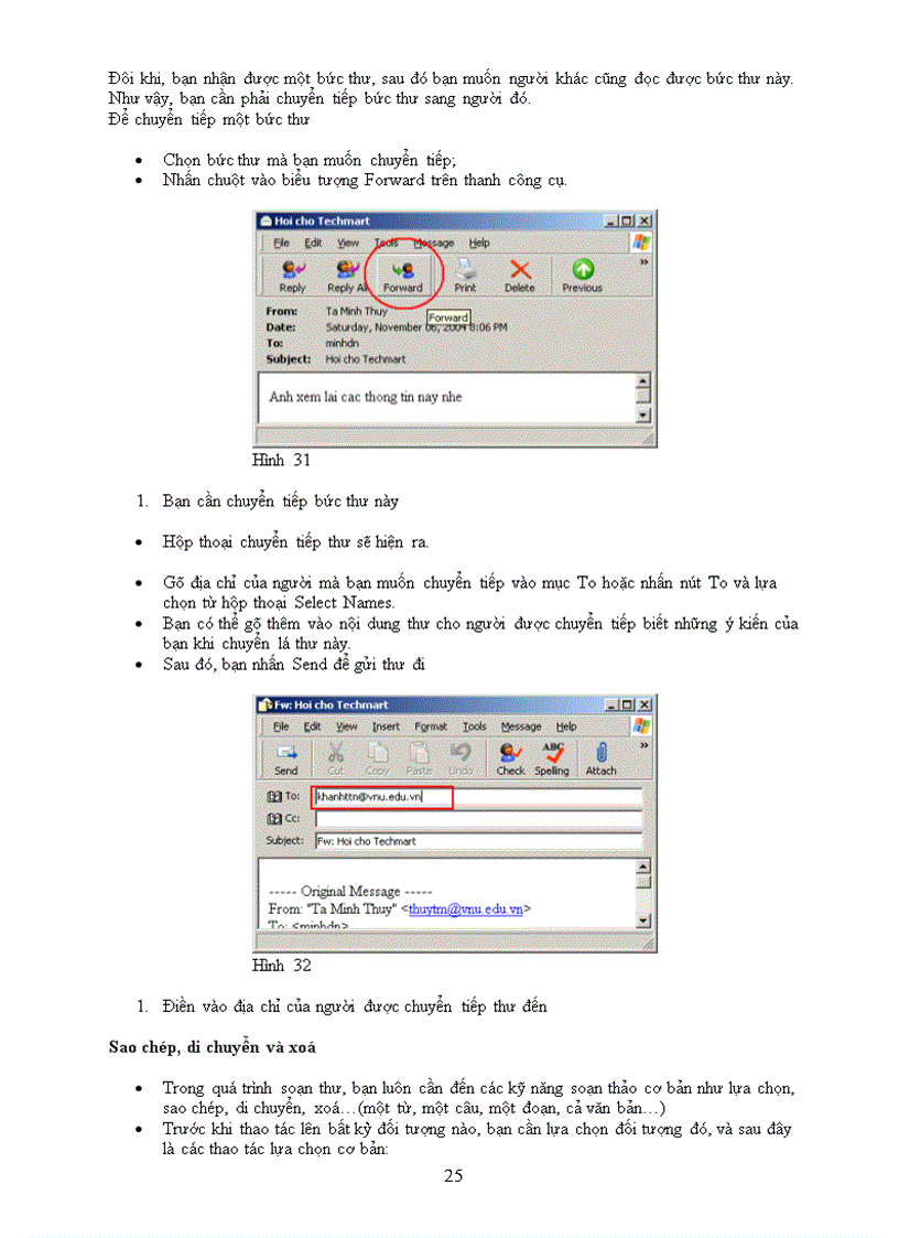 image for page Bảng hướng dẫn sử dụng outlook express