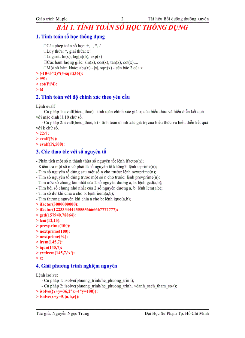 image for page Giới thiệ u về maple