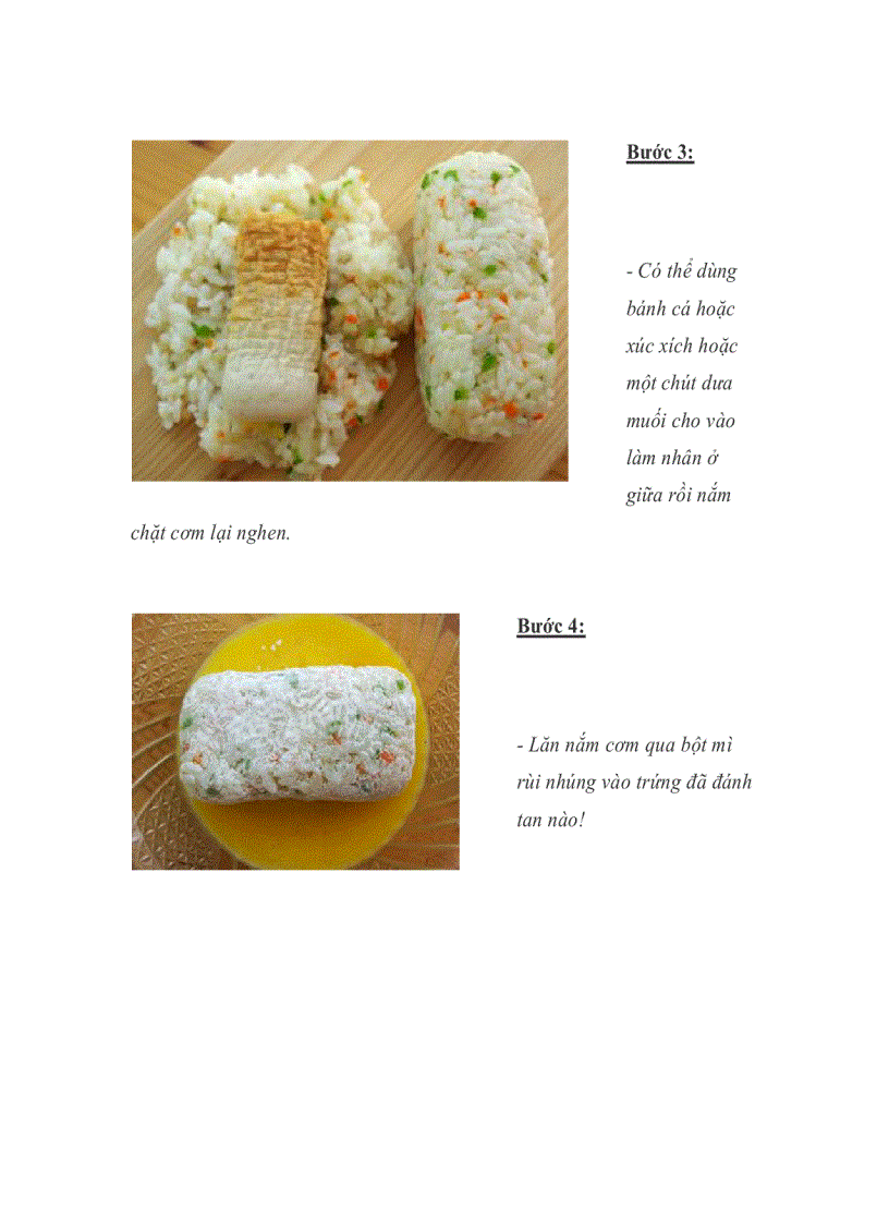 image for page Cơm chiên trong dáng kem que