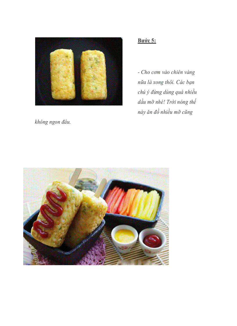 image for page Cơm chiên trong dáng kem que