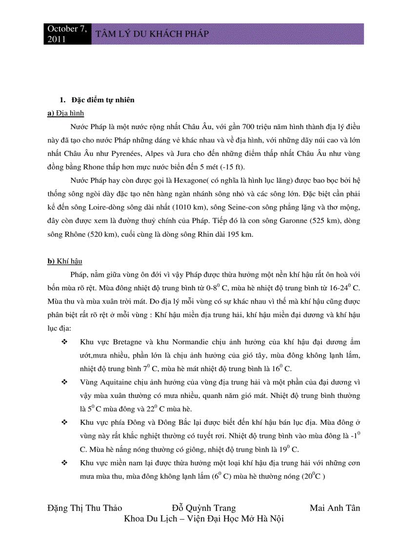 image for page Tâm lý du khách pháp