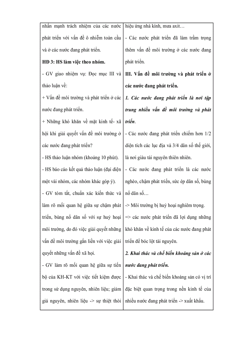 image for page Môi trường và sự phát triển bền vững