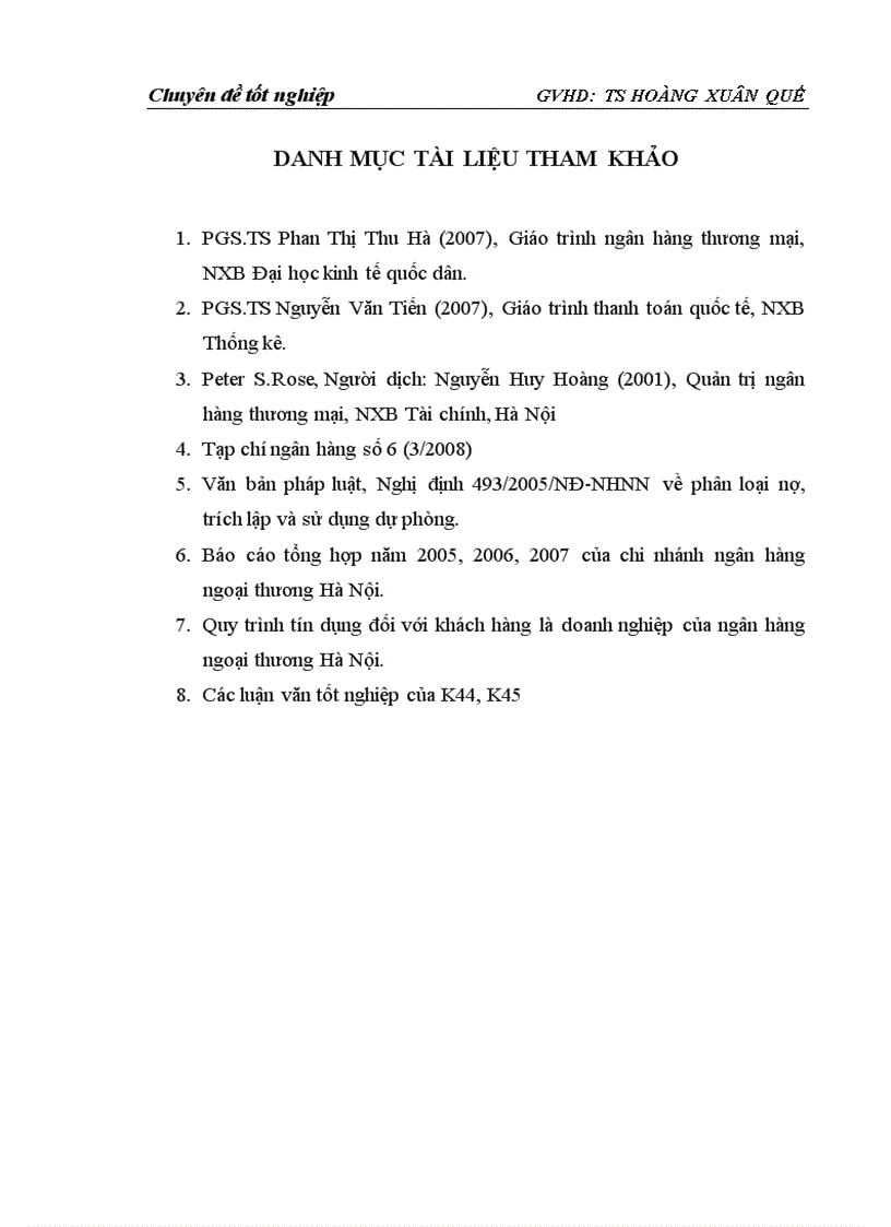 image for page Nâng cao chất lượng thẩm định tài chính doanh nghiệp trong hoạt động cho vay của chi nhánh Ngân hàng ngoại thương Hà Nội