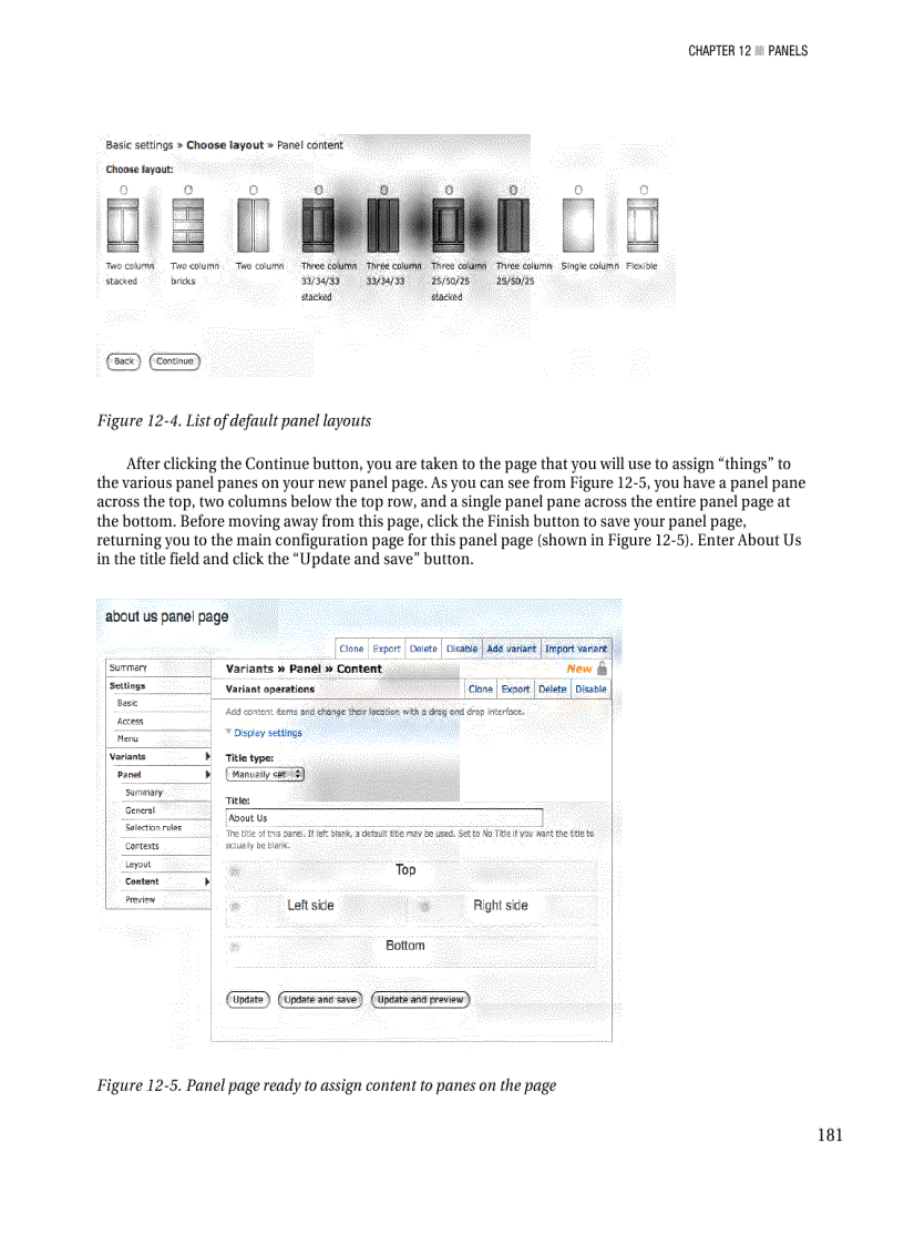 image for page Creating a new panel page