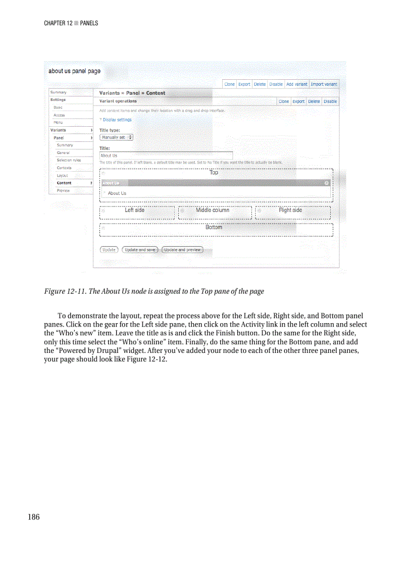 image for page Creating a new panel page