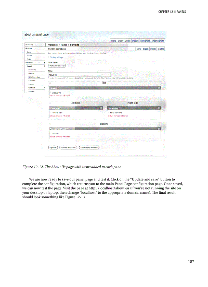 image for page Creating a new panel page