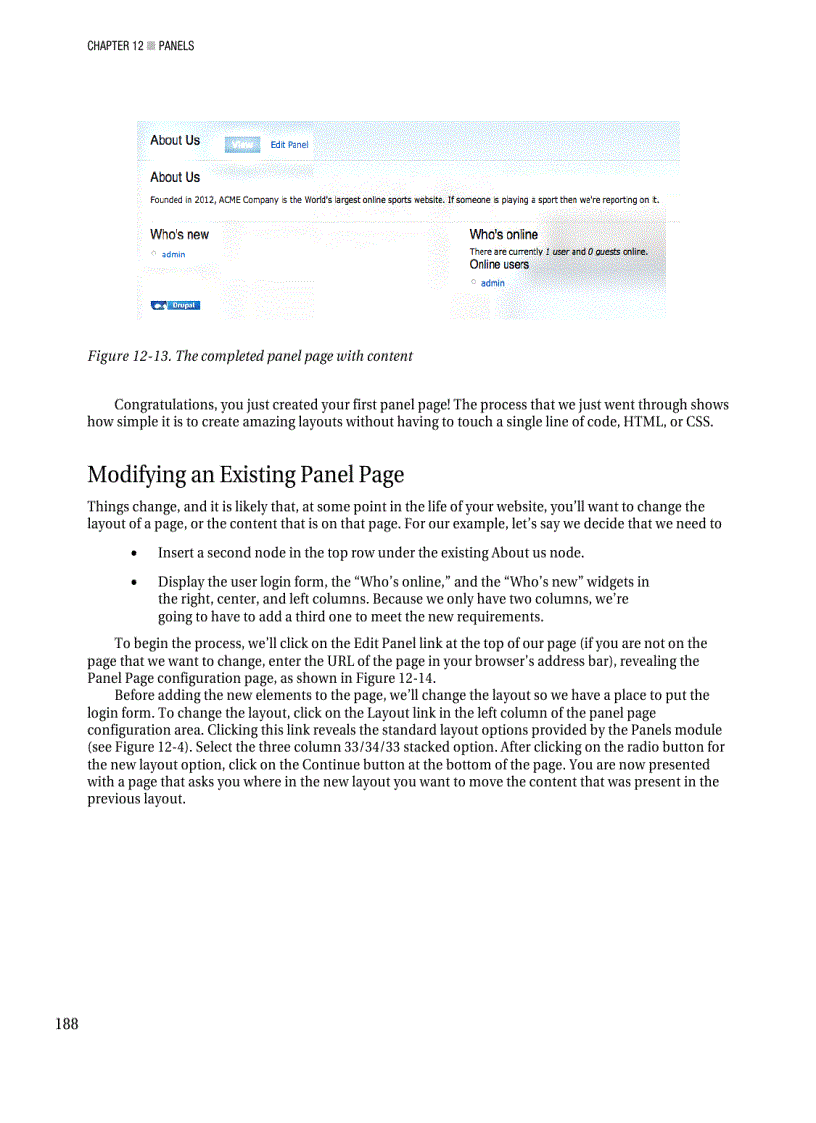 image for page Creating a new panel page