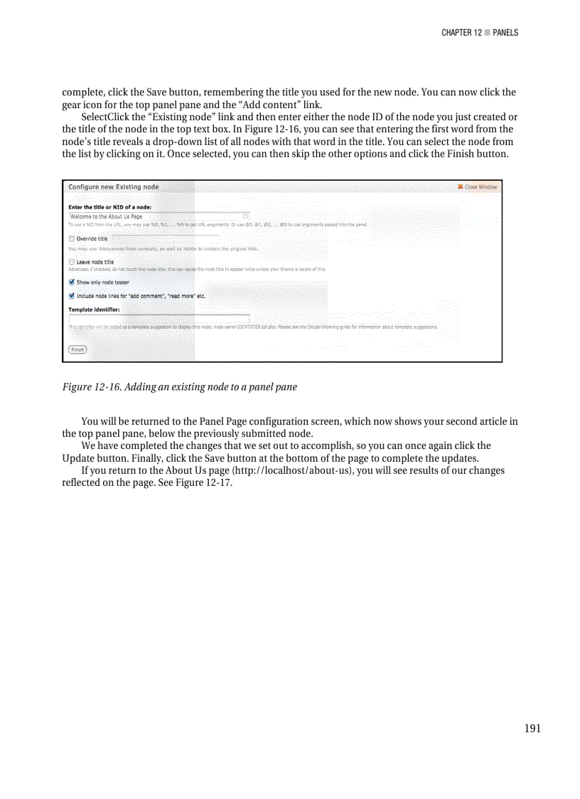 image for page Creating a new panel page