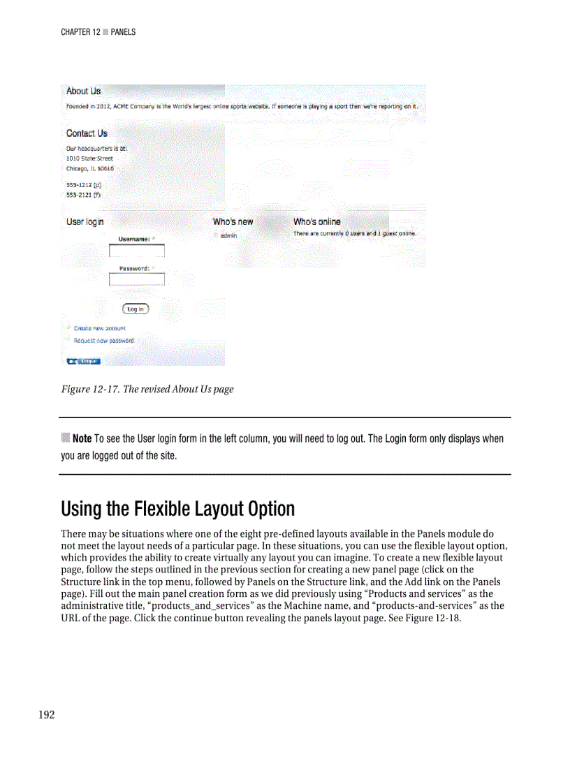 image for page Creating a new panel page
