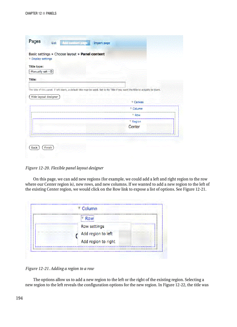 image for page Creating a new panel page