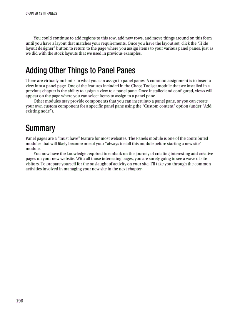 image for page Creating a new panel page