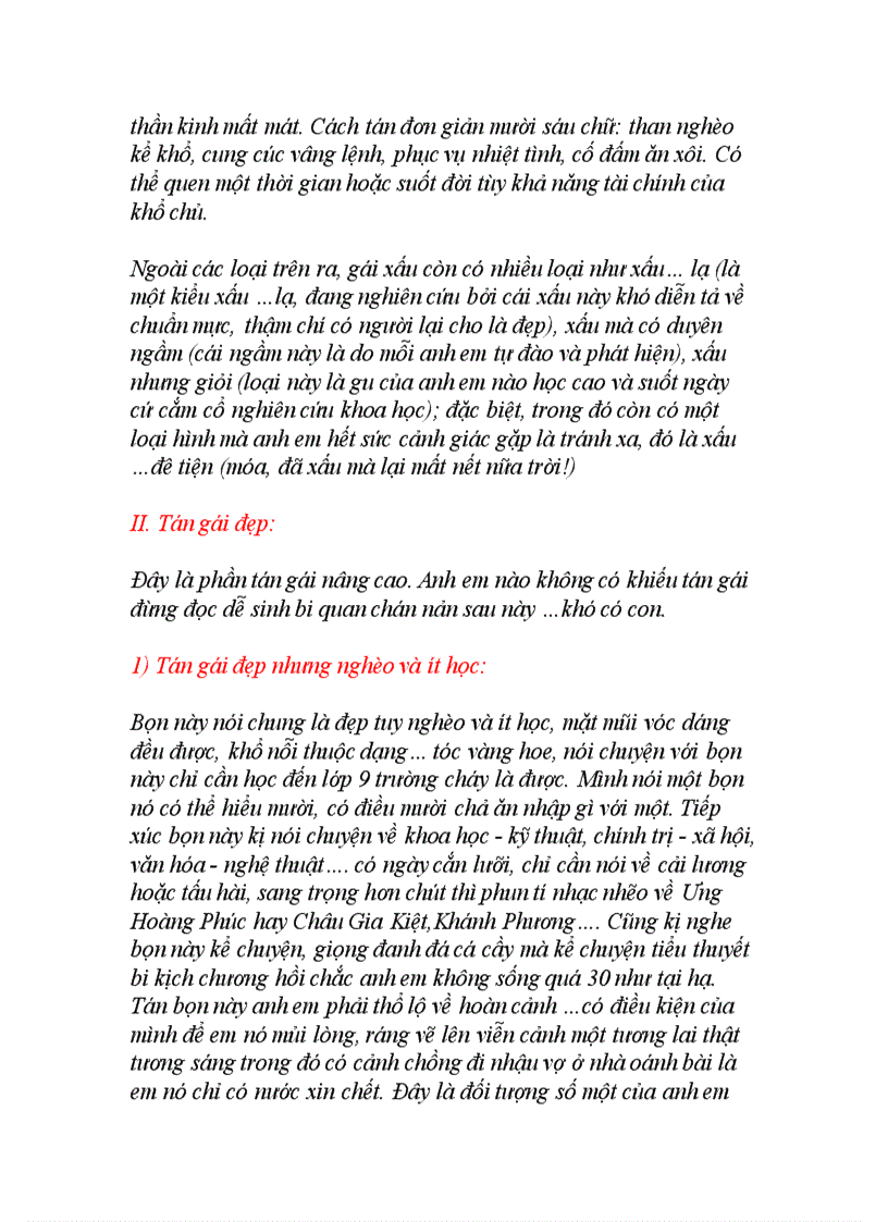 image for page Kỹ năng sơ đẳng trong nghệ thuật tán gái