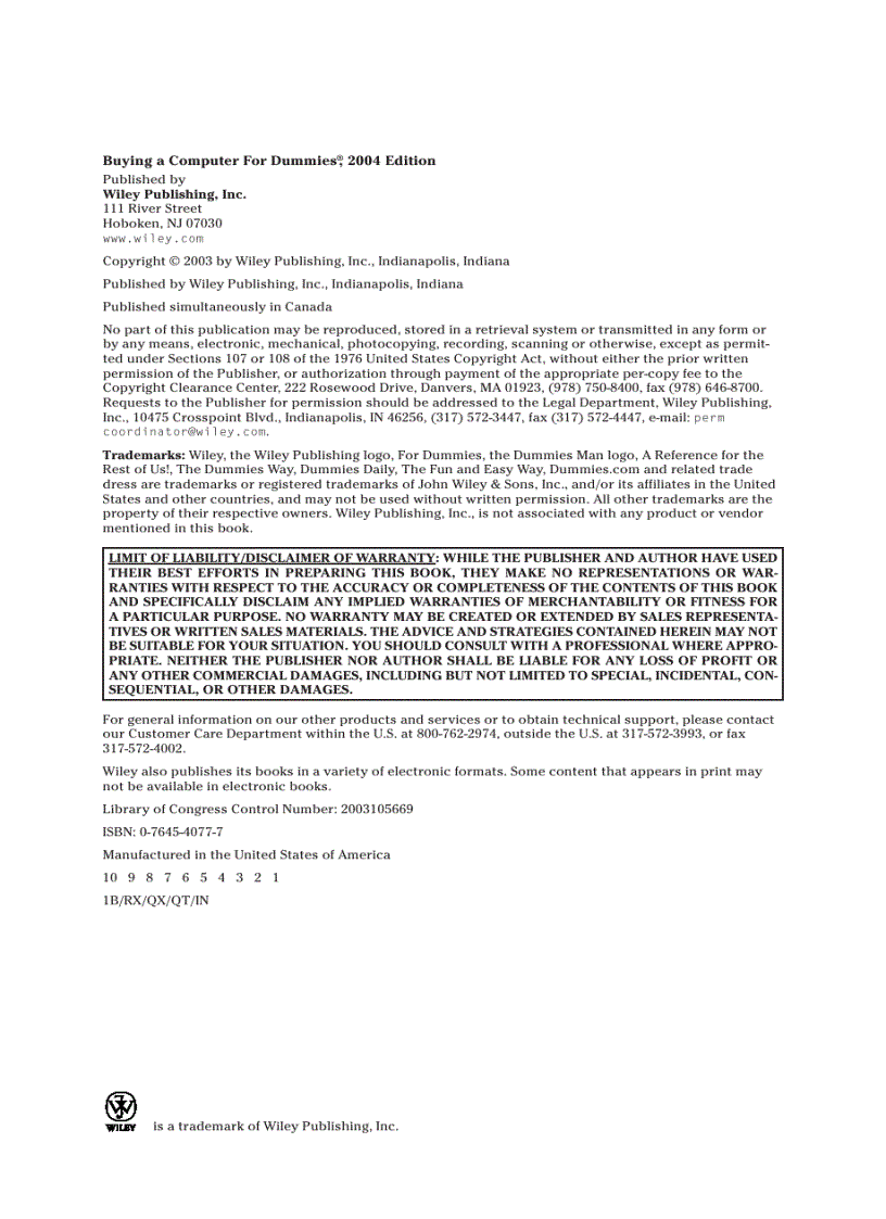 image for page Buying a Computer FOR DUMmIES