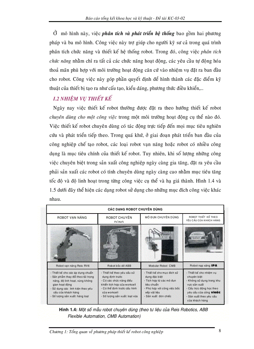 image for page Nghiên cứu thiết kế và chế tạo robot phục vụ sản xuất trong các điều kiện môi trường độc hại và không an toàn