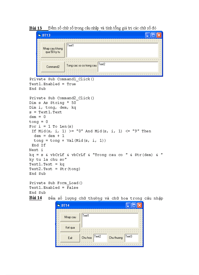 10 Bài Tập Mẫu Lập Trình Visual Basic