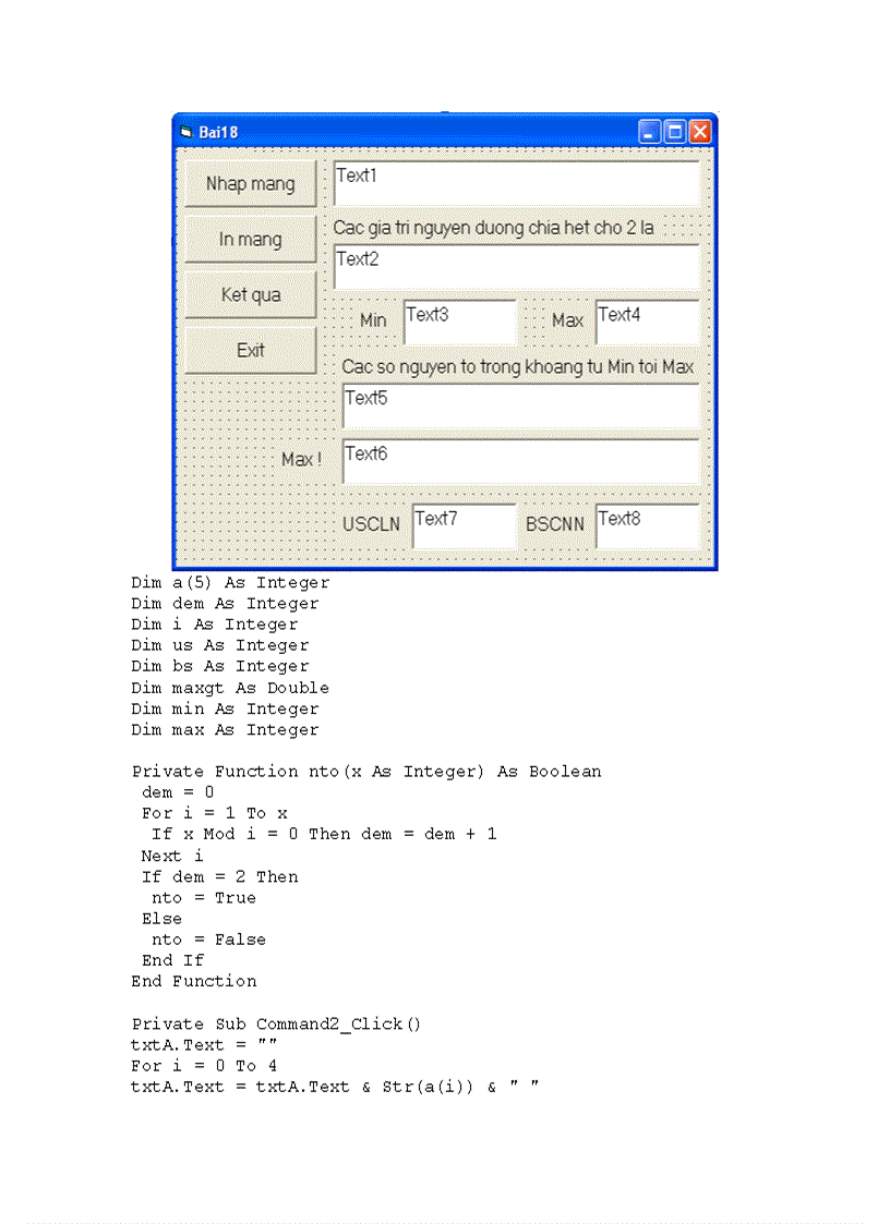 image for page 10 Bài Tập Mẫu Lập Trình Visual Basic