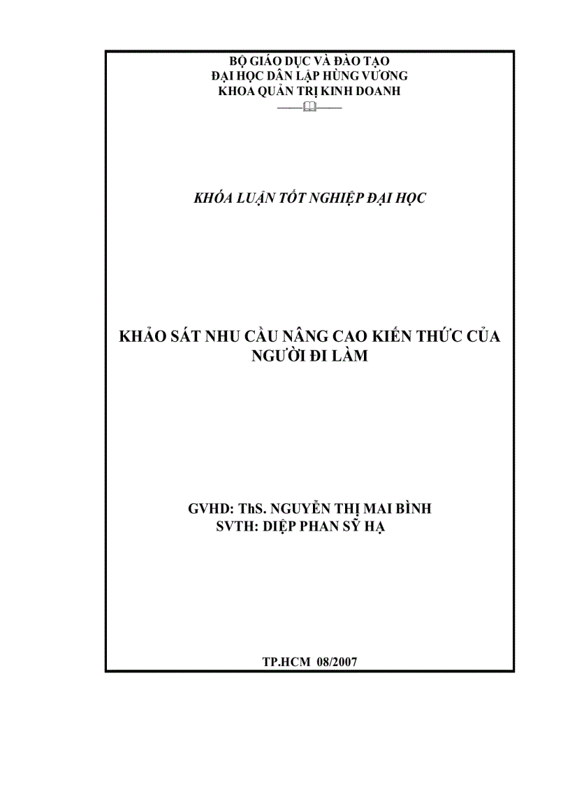 image for page Đề cương Khảo sát nhu cầu nâng cao kiến thức của người đi làm