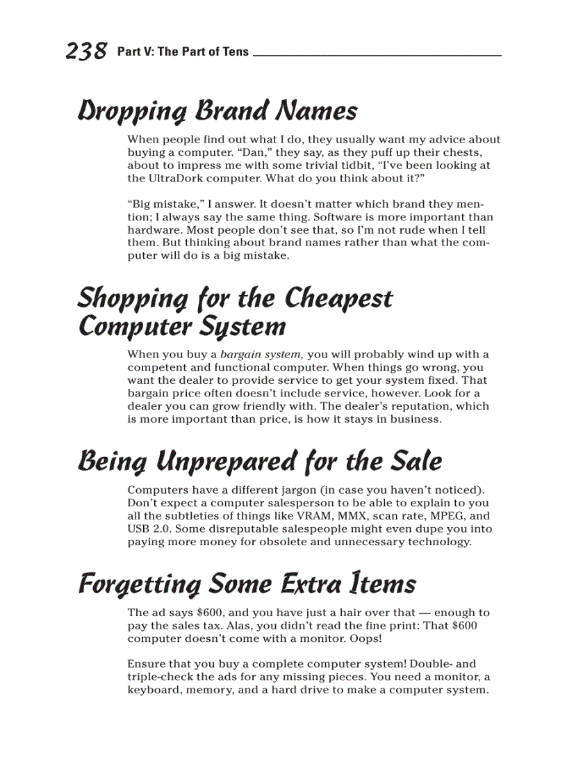 image for page Ten Common Mistakes Made By First Time Computer Buyers