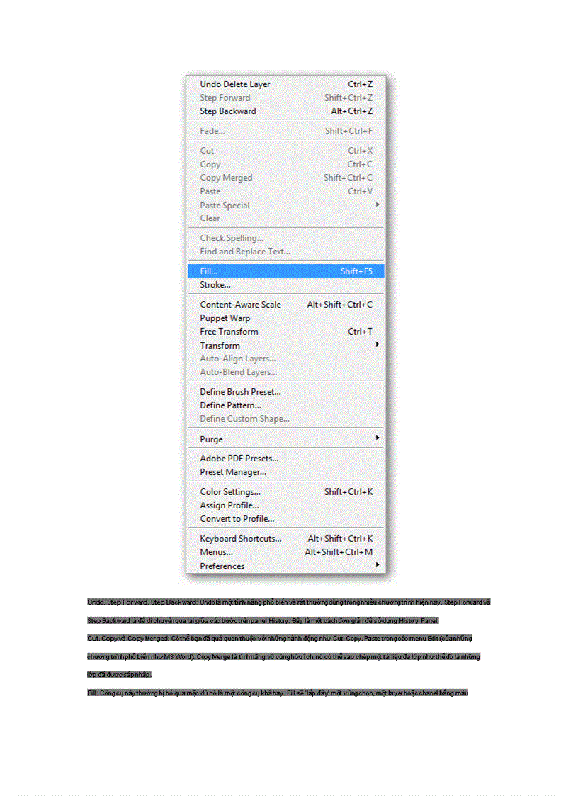 image for page Hướng dẫn sử dụng Photoshop CS5 Phần 4 Các menu cơ bản