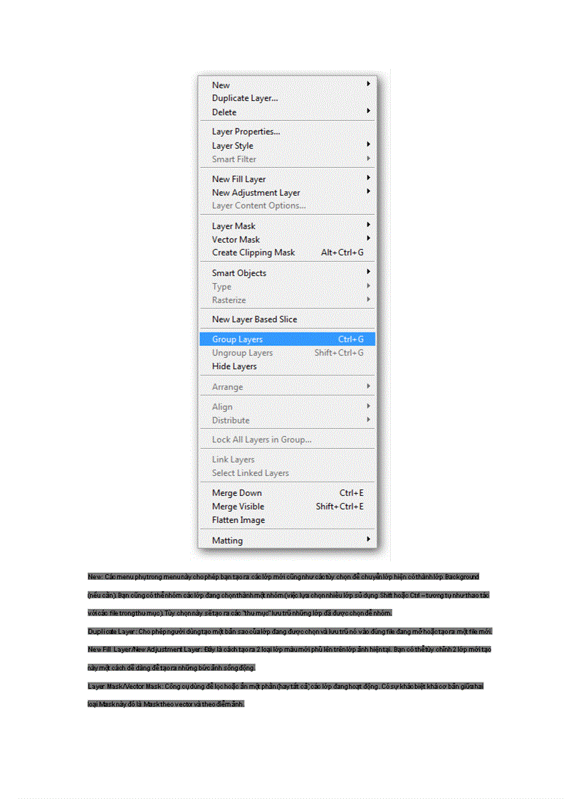 image for page Hướng dẫn sử dụng Photoshop CS5 Phần 4 Các menu cơ bản