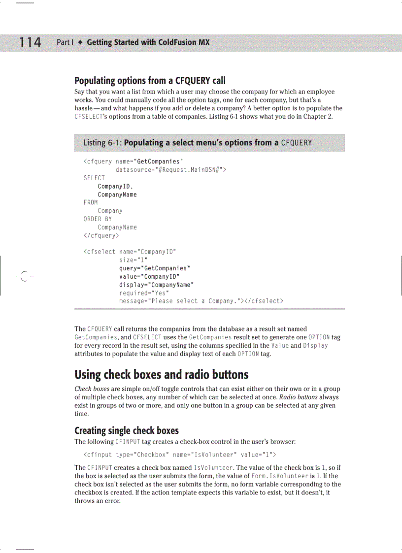 image for page Getting Started with ColdFusion MX