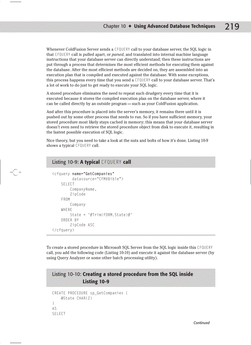 image for page Using ColdFusion MX with Databases