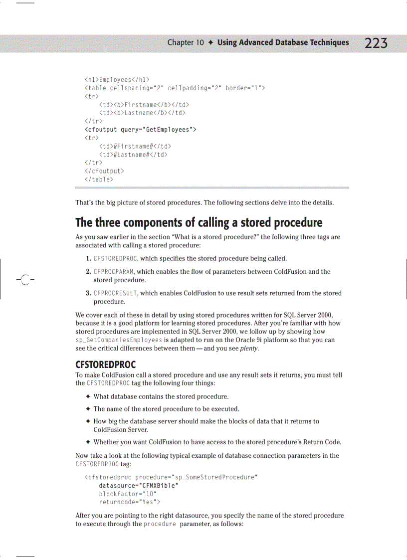 image for page Using ColdFusion MX with Databases