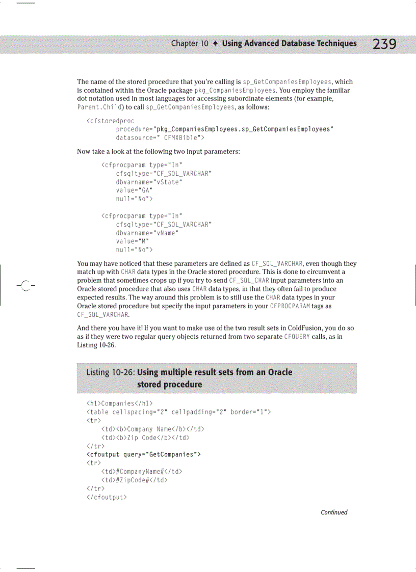 image for page Using ColdFusion MX with Databases